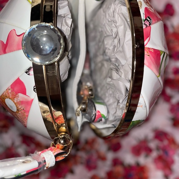 WOMEN ROUND WEDDING COCKTAIL HANDBAG PURSE - Picture 5 of 5